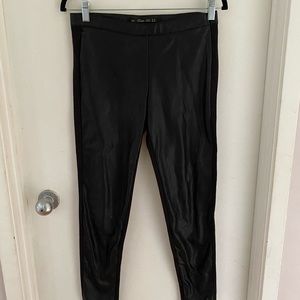 Zara pleather tights / leggings, black, size M